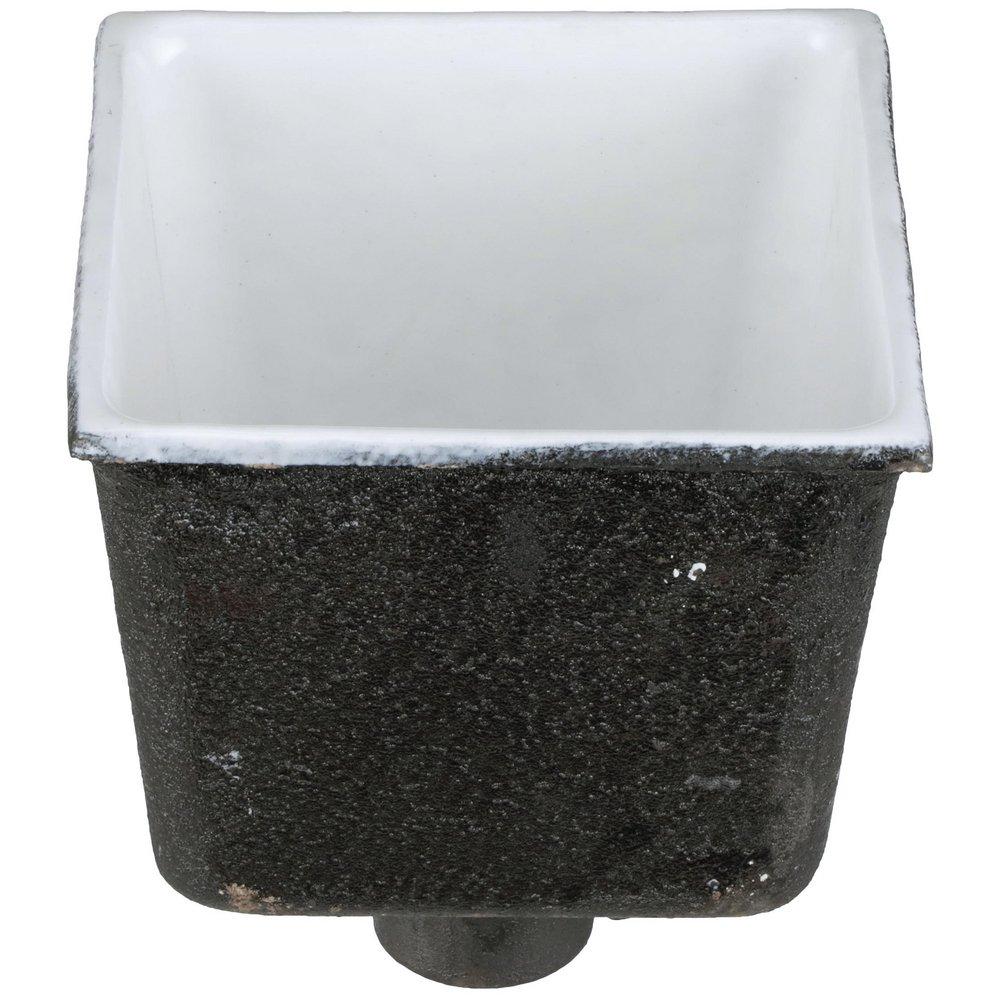 Zurn White 8 x 8 in. No Hub Floor Sink Body with Internal Dome Strainer 