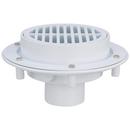 3 - 4 in. Push On Plastic Floor Drain with 8-1/8 in. Round Strainer