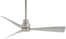 Minka Aire Brushed Nickel Wet 44 in. 48.06W 3-blade Ceiling Fan 