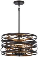 Minka Lavery Dark Bronze/Mosaic Gold 60W 5-Light Candelabra E-12 Incandescent Pendant 