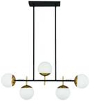 George Kovacs Weathered Black/Gold 5 LITE ISLAND 