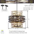 Minka Lavery Dark Bronze 60W 18-Light Candelabra E-12 Chandelier 