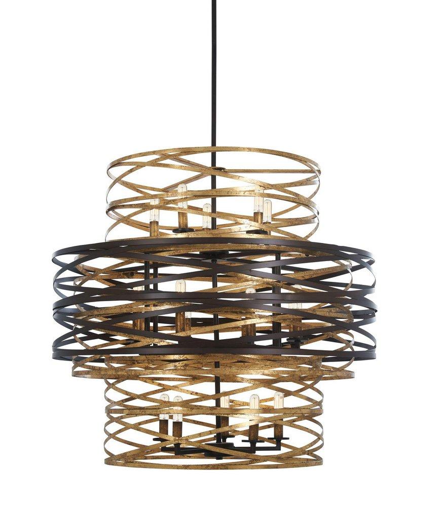 Minka Lavery Dark Bronze 60W 18-Light Candelabra E-12 Chandelier 