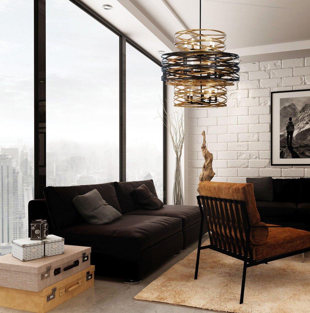 Minka Lavery Dark Bronze 60W 18-Light Candelabra E-12 Chandelier 