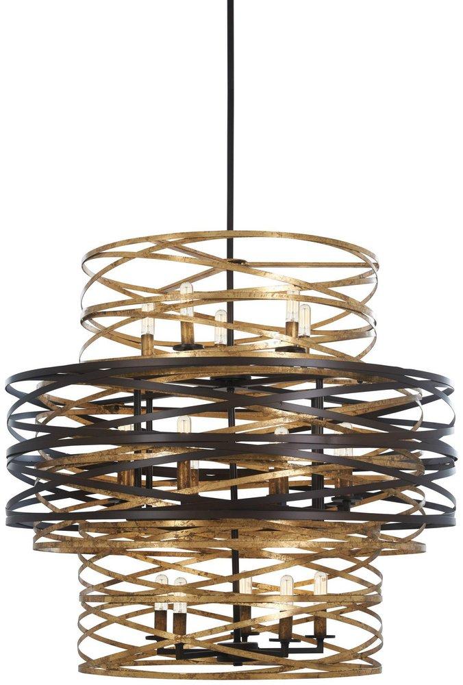 Minka Lavery Dark Bronze 60W 18-Light Candelabra E-12 Chandelier 