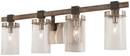 Minka Lavery Stone Grey/Brushed Nickel 60W 4-Light Candelabra E-12 Vanity Fixture 