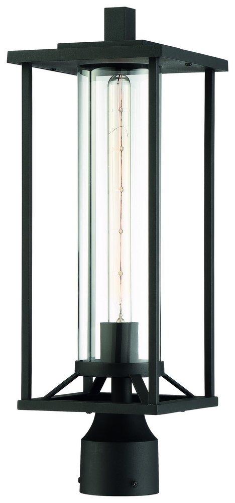 Minka Black 7 x 20 in. 60W Medium E-26 1-Light Outdoor Post Lamp 