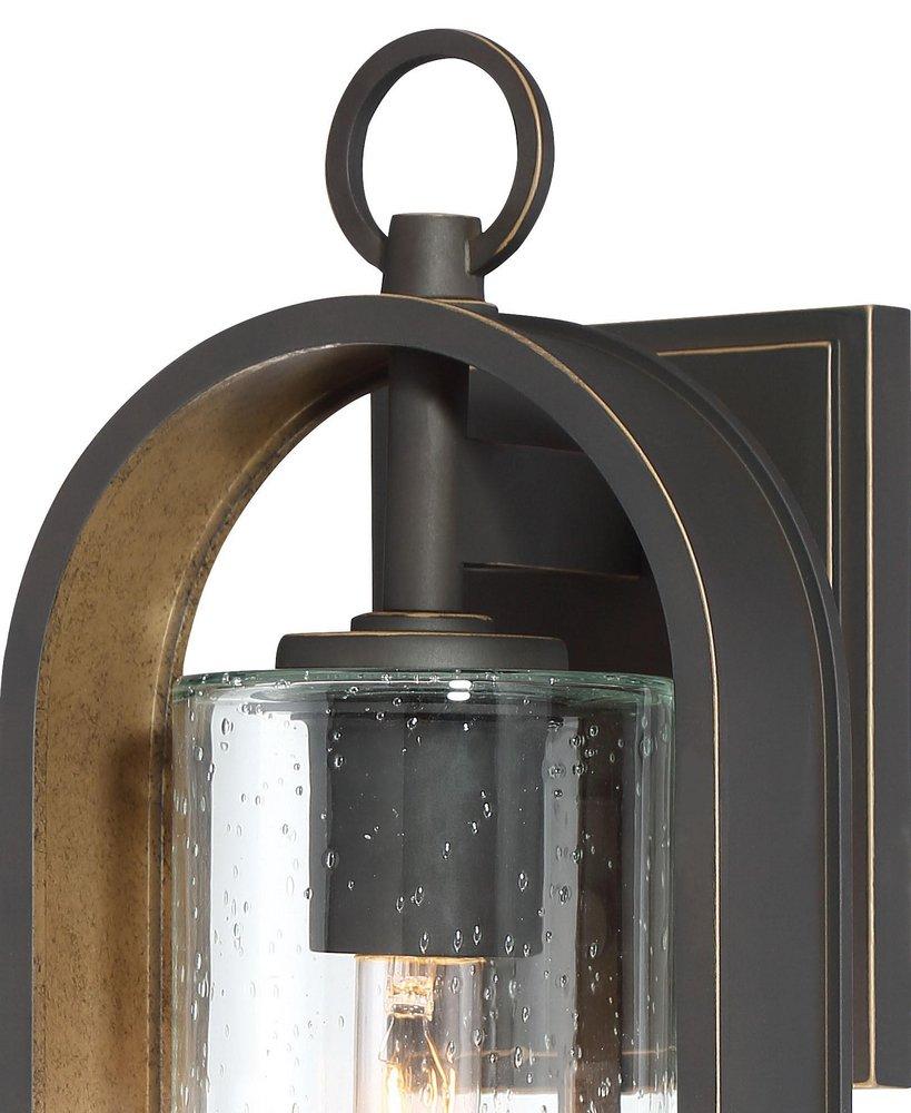 Minka Oil Rubbed Bronze with Gold Highlights 60W 1-Light Medium E-26 Outdoor Wall Sconce 