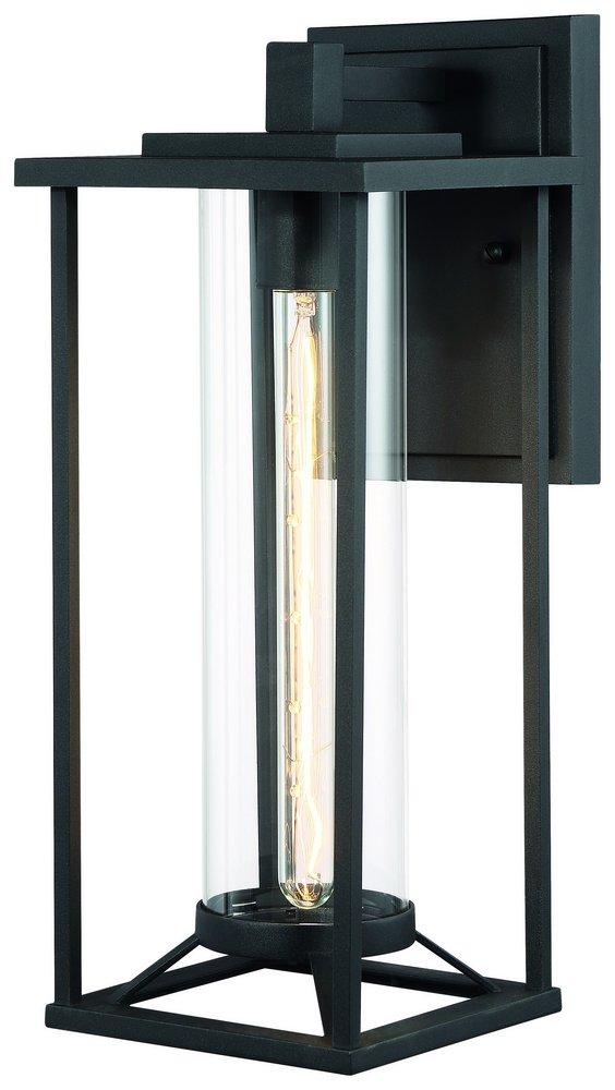 Minka Black 60W 1-Light Medium E-26 Outdoor Wall Sconce 