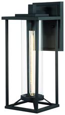 60W 1-Light Medium E-26 Outdoor Wall Sconce in Black