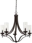 Minka Lavery Downtown Bronze 60W 5-Light Candelabra E-12 Chandelier 
