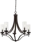 Minka Lavery Downtown Bronze 60W 5-Light Candelabra E-12 Chandelier 