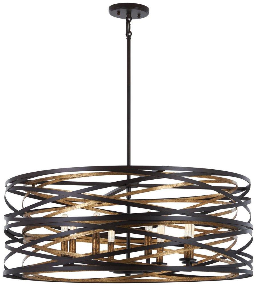 Minka Lavery Dark Bronze/Mosaic Gold 8 LIGHTS PENDANT 