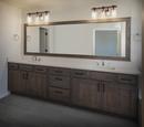Minka Lavery Stone Grey 22-1/2 in. 60W 3-Light Candelabra E-12 T8 Vanity Fixture with Clear Seeded Glass 