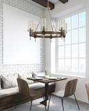 Minka Lavery Stone Grey 60W 6-Light Candelabra E-12 Incandescent Chandelier 