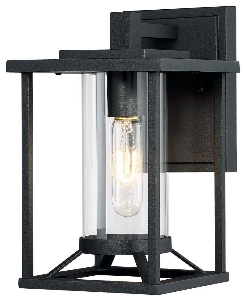 Minka Black 60W 1-Light Medium E-26 Outdoor Wall Sconce 