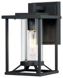 60W 1-Light Medium E-26 Outdoor Wall Sconce in Black