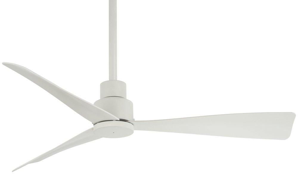 Minka Aire Flat White 3 -Blade Ceiling Fan with 44 in. Blade Span 