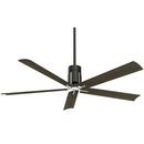 60 in. 56.82W 10744 cfm 5-Blade Ceiling Fan with LED Light in Matte Black with Brushed Nickel