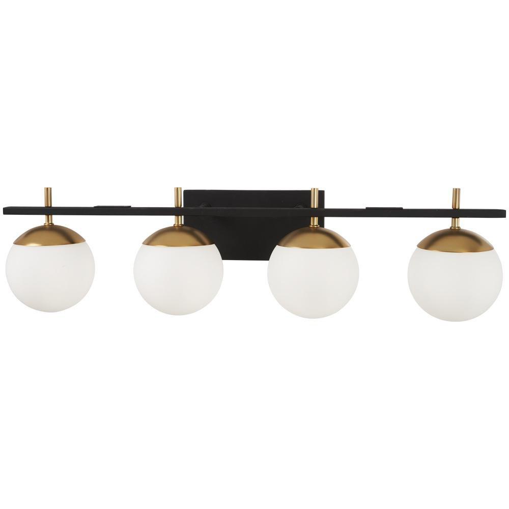 George Kovacs Weathered Black/Gold 75W 4-Light Xenon Vanity Fixture 