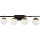 George Kovacs Weathered Black/Gold 75W 4-Light Xenon Vanity Fixture 