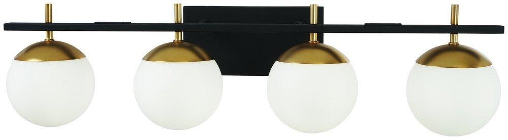 George Kovacs Weathered Black/Gold 75W 4-Light Xenon Vanity Fixture 