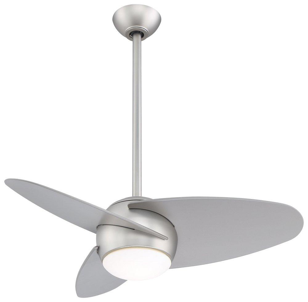 Minka Aire Brushed Steel 36IN SLANT LED CEILING FAN 