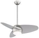 36 in. 3-Blade Ceiling Fan in Brushed Steel