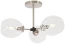 George Kovacs Brushed Nickel 60W 3-Light Candelabra E-12 Incandescent Semi-Flush Mount Ceiling Fixtures 