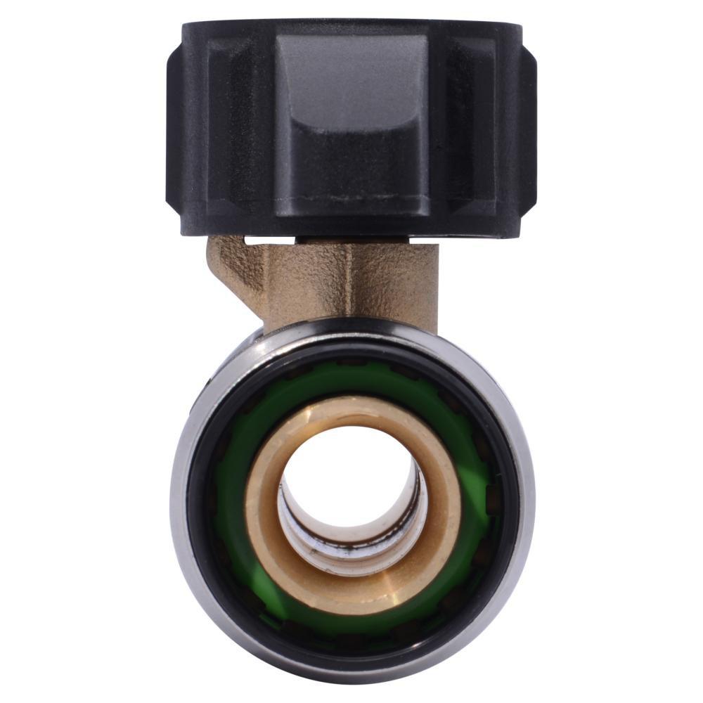 SharkBite® Natural Brass Brass Full Port Push-to-Connect 200# Ball Valve 