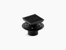 3 in. Threaded Plastic Black Shower Drain