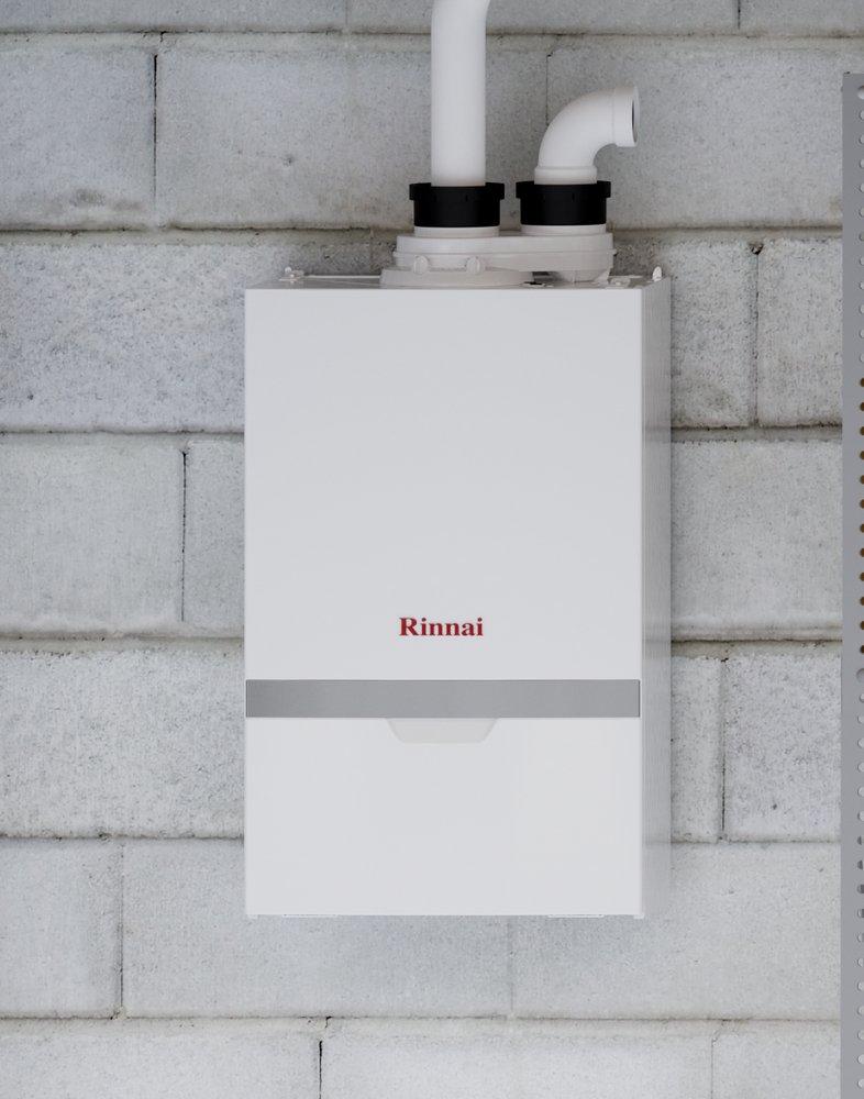 Rinnai White Commercial and Industrial Gas Boiler Natural Gas and Propane 