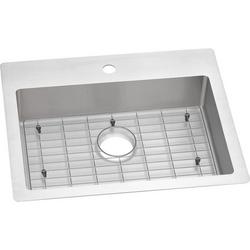 25 in. Dual Mount Stainless Steel Single Bowl Kitchen Sink in Polished Satin