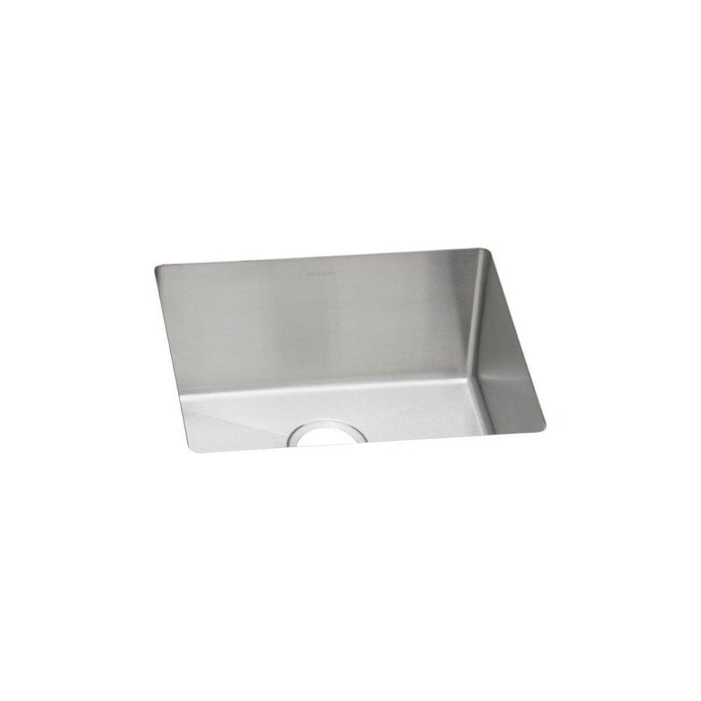 Elkay Polished Satin 21-1/2 x 18-1/2 in. No Hole Stainless Steel Single Bowl Undermount Kitchen Sink 