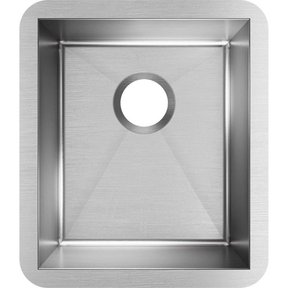 Elkay Polished Satin 16 x 18-1/2 in. No Hole Stainless Steel Single Bowl Undermount Kitchen Sink 