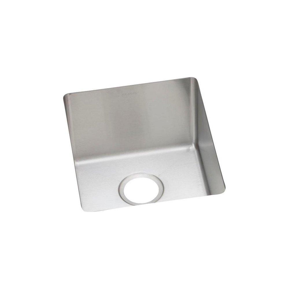 Elkay Polished Satin 16 x 18-1/2 in. No Hole Stainless Steel Single Bowl Undermount Kitchen Sink 