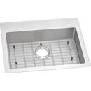 25 x 22 in. No Hole Stainless Steel Single Bowl Dual Mount Kitchen Sink in Polished Satin