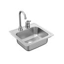 15 x 15 in. 2 Hole Stainless Steel Single Bowl Drop-in Kitchen Sink in Matte Stainless Steel
