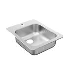 17-5/16 x 22-5/16 in. 1 Hole Stainless Steel Single Bowl Drop-in Kitchen Sink in Matte Stainless Steel