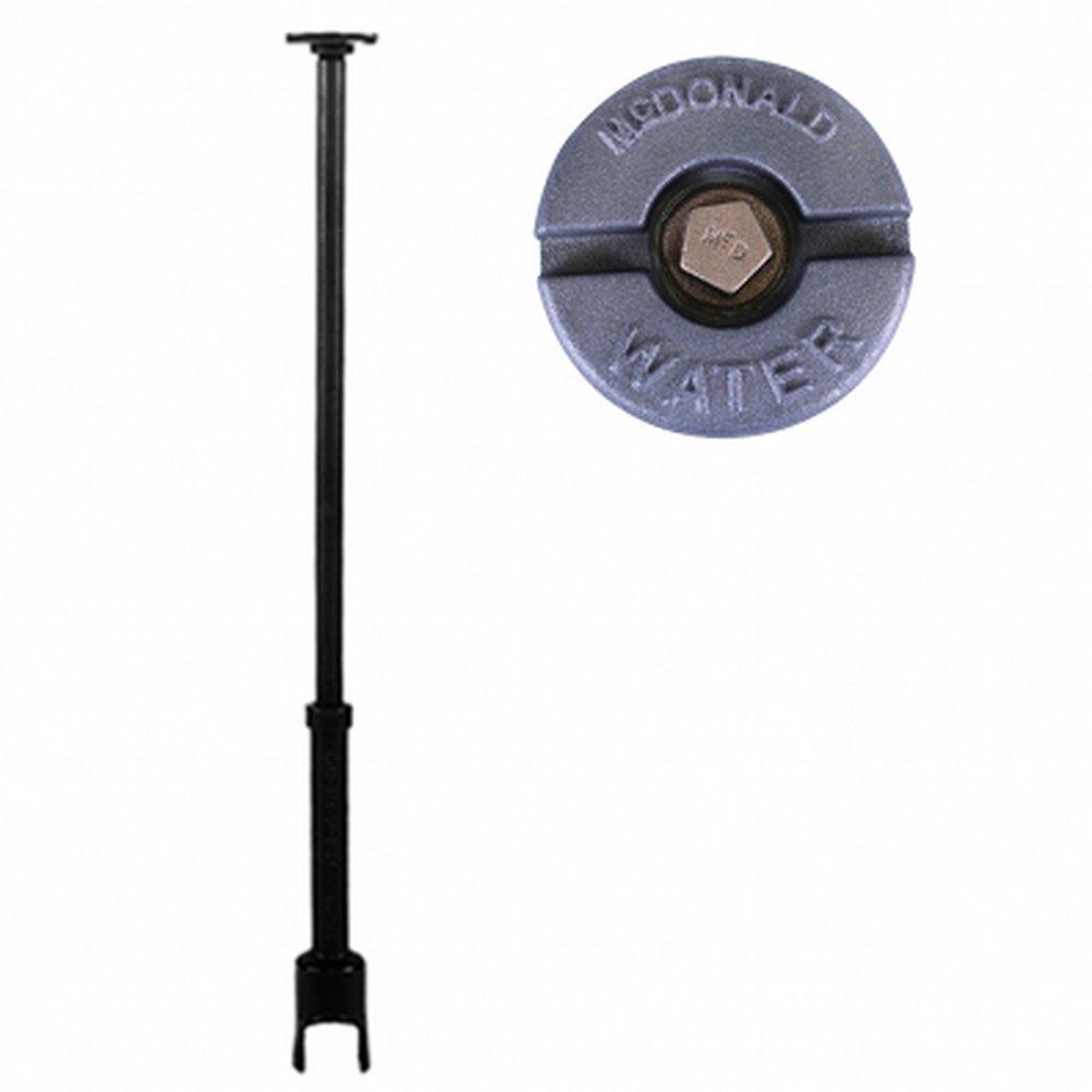 A.Y. McDonald Cast Iron Arch Curb Box with Lid (Less Rod) 