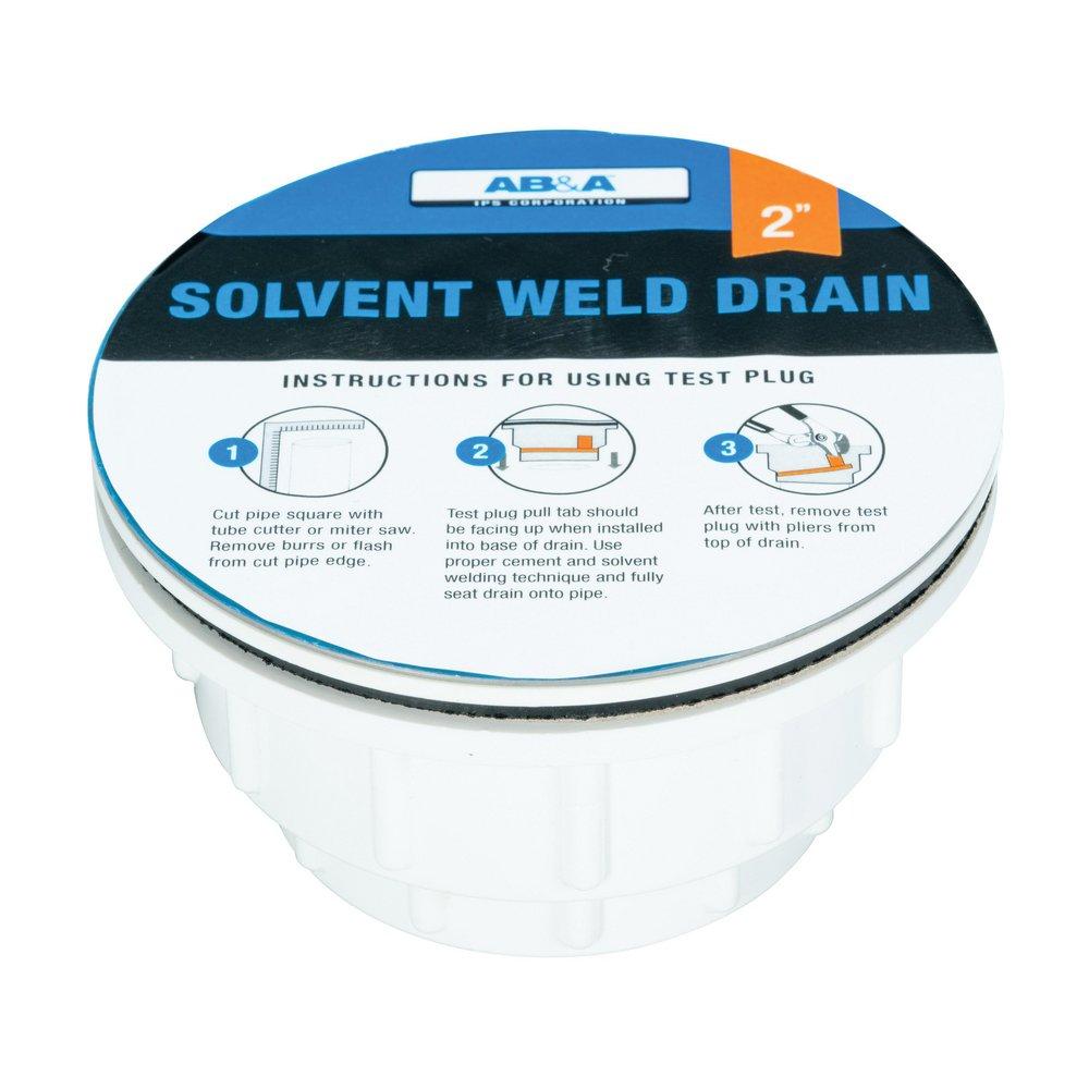 AB & A&trade; Polished Chrome 2 in. Push On Plastic Shower Drain 