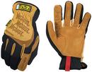 Large DuraHide® Leather and Elastic Gloves in Brown with Black