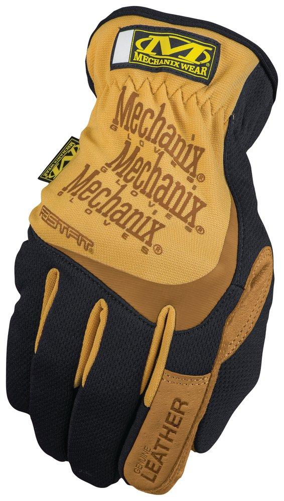 Mechanix Wear Brown Grain Leather Glove in Brown and Black 