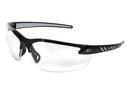 Polycarbonate and Nylon Safety Glasses in Black Frame with Clear Lens