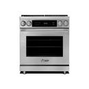Dacor Stainless Steel 29-7/8 in. Dual Fuel 4-Burner Sealed Freestanding Range 