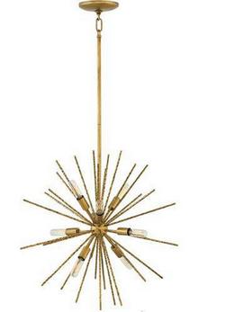 60W 8-Light Candelabra E-12 Chandelier in Burnished Gold