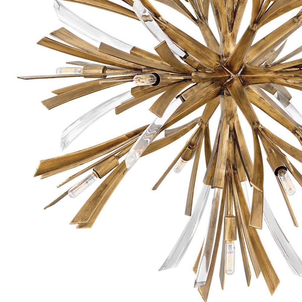 Fredrick Ramond Burnished Gold 60W 13-Light Candelabra E-12 Chandelier 