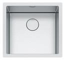 20-1/2 x 19-1/2 in. No-Hole Single Bowl Undermount Kitchen Sink in Stainless Steel