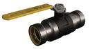 Apollo&reg; PowerPress Silver Carbon Steel Press Lever Handle Gas Ball Valve 