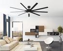 Fanimation Black 32W 9-Blade Ceiling Fan with 84 in. Blade Span and 1-Light LED 